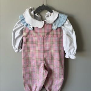The Beaufort Bonnet Company Pink Plaid Kids Matching Set